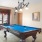a pool table in a room