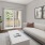 a living room with a couch and a table