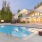 a swimming pool in a backyard